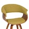 Armen Living Summer Modern Chair In Green Fabric and Walnut Wood LCSUCHWAGR - alternate 3